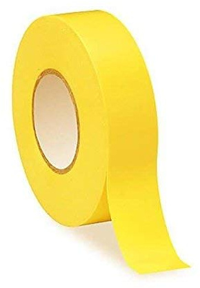 Gocableties Yellow Electrical Tape, 19mm x 20m, Strong Self-Adhesive PVC Insulation Tape for Insulating, Repairing and Protecting Electrical Wires, 1 Roll