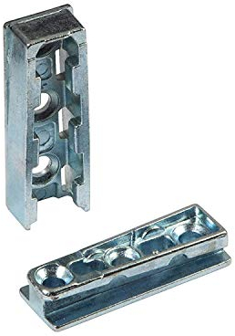 Gedotec 10x Möbelverbinder Schrankverbinder Metall | Korpusverbinder verdeckt SOLID 2-teilig | Massive Tragkraft: 250 kg | Profi Holzverbinder unsichtbar | Einhänge-Verbinder für Bett & Möbel