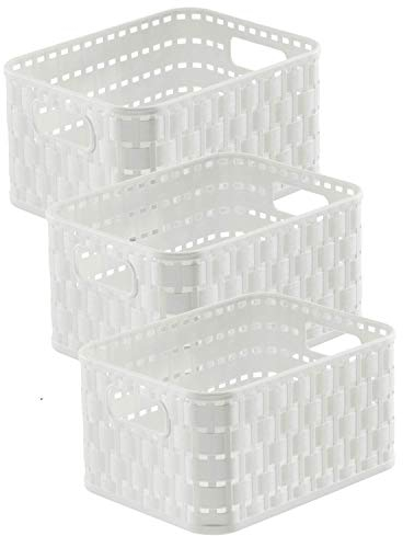 Rotho Country 3er-Set Aufbewahrungskiste 2l in Rattan-Optik