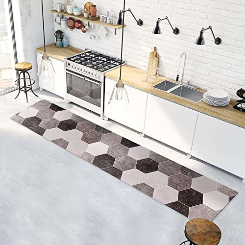 CREARREDA Tappeto Cucina in Vinile Antiscivolo e Lavabile Runner Multiuso Resistente all'usura Passatoia Cucina Antimacchia Adatto da tenere sotto il Lavandino e Fornelli Stampa Made in Italy 100%