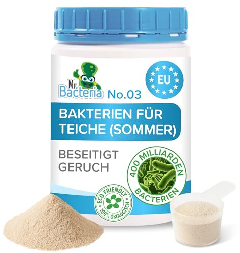 Mr.Bacteria Detergente per laghetti da giardino, prodotto per la cura dello stagno, chiarificatore d'acqua per pulire l'acqua verde nel laghetto da giardino, laghetto da nuoto, laghetto per pesci