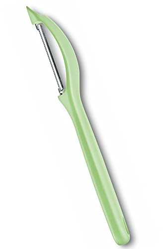 Victorinox Pelador universal para frutas y verduras, extraafilado, hoja afilada, mango ergonómico, edición limitada, color verde claro