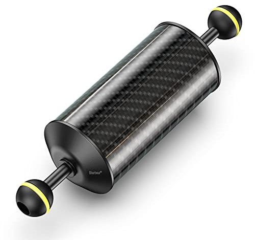 Sea frogs D60mm, 8'', Carbon Fiber Float Arm for Ultralight, Aquatic Arm, Buoyancy Provided 300g, Underwater Camera System Diving Tray Video Light/Strobe GA-6