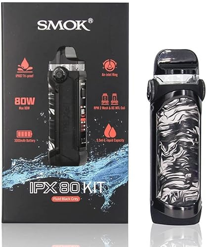 Smok IPX 80 Kit | Original Smok 80W Vape Kit construido en 3000mAh Batería con 5.5ml RPM 2 Pod Con Malla 0.16ohm DC 0.6Ω MTL Coil