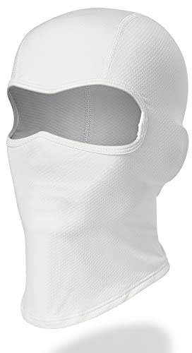 FRSOHEWIN Sturmhaube Balaclava Sommer dünn Atmungsaktiv Gesichtsmaske Polyester für Herren Damen Motorrad Fahrrad Outdoor Laufen Sport Weiß