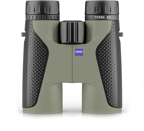ZEISS Terra ED Fernglas 10x42 Wasserdicht und Schnelle Fokussierung mit beschichtetem Glas für optimale Klarheit bei Allen Wetterbedingungen für Vogelbeobachtung, Jagd, Sightseeing, Schwarz-Grün