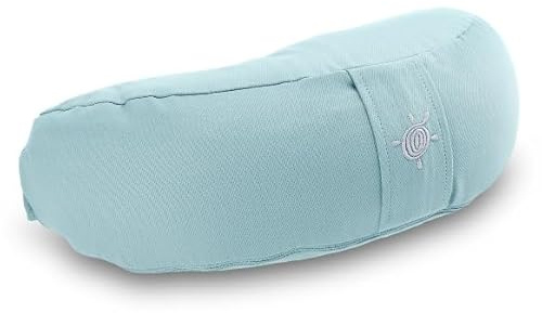Kurma Meditationskissen Buchweizenschalen, Maße: Durchmesser 30 cm x H 14 cm, Farbe: Glacier Bay (zart grün)