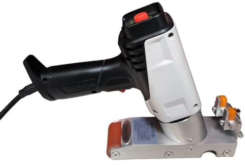 Máquina de bandas de bordes para carpintería, pequeña temperatura portátil ajustable con rodillos de silicona, ideal para formas curvas, rectas e irregulares