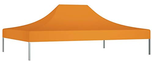 Homgoday Tetto di tenda per celebrazioni arancione 4,5 x 3 m 270 g/m² tetto per tenda celebrazioni patio tetto di ricambio per tenda padiglione
