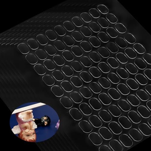 Sxutop 10 Blätter à 1000 Stück Selbstklebende Klebepunkte Doppelseitig Transparent Doppelseitige Aufkleber Transparente Runde Aufkleber Doppelseitige Transparente Klebepads für Heim Büro Dekor