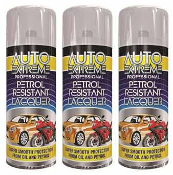 YSAMAX Petrol Resistant Lacquer Clear Spray Paint, Durable, Long-Lasting Protective Layer, Versatile Protection For Automotive Parts, Fuel Tanks, And Machinery, 400ML (3PCS)