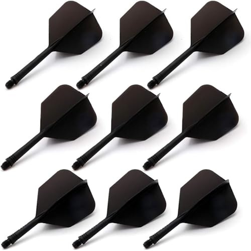 Scinzene 9 Stück Dart Flights Mit Schaft, 75mm Dart Zubehör, Dart Flight, K Flex Flights Darts, Target K Flex, Dart Schäfte, Kflex Dart Flights