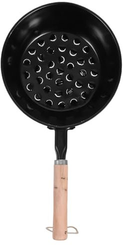 BESPORTBLE Burning Pot Camping Burner Pot Starter Tray Wooden Handle for Outdoor Camping and Hiking