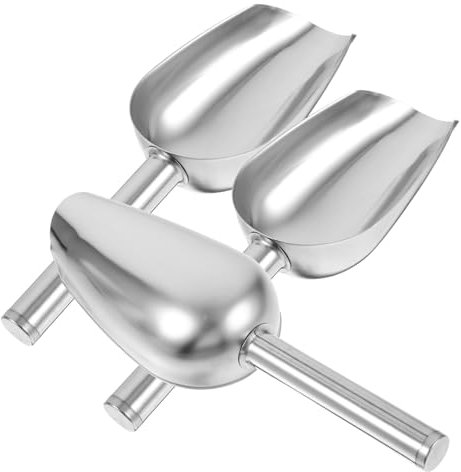 HOLIDYOYO Eisschaufel Edelstahl 20,3cm Multifunktional Für Eiswürfel Reis Süßigkeiten Trockenfrüchte Rostfrei Traditionelle Kelle Für Buffet Hochzeit Und Haushalt
