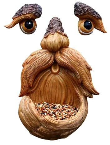 Generico Faccia per alberi - Statue della faccia del vecchio | Decorazioni per giardini stravaganti per moncone | Arte della parete 'albero di resina facciale | Decorazioni multifunzionali 'albero