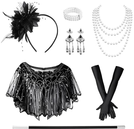 20er Jahre Accessoires, Great Gatsby Accessoires Damen, 20er Jahre Kostüm