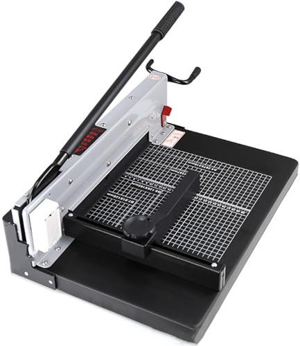 Heavy Duty Guillotine Paper Cutter, Portable Slicer for A4, Coupons, Labels, Cardstock, Ideal for Office, Production, Leather, and Fabric Cutting