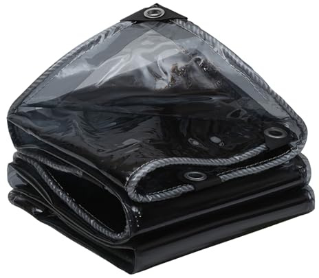 Bâche 100 % étanche en PVC, robuste, avec œillets renforcés pour isolation de serre, terrasse, protection de la poussière, utilisation polyvalente (2 x 3 m)