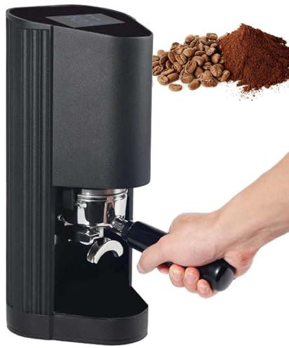 vnmudzeo Compacteur éLectrique De Poudre 58 Mm, Force RéGlable De 5 à 30 Kg, ContrôLe De PréCision, Presse à Café Professionnel,Black