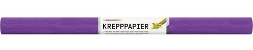 folia 824122 - Kräppapper i mörklila 10 rullar FSC-blandat papper, varje rulle ca 50 x 250 cm, 32 g/m², vått, elastiskt crepband med grov yta för dekorering