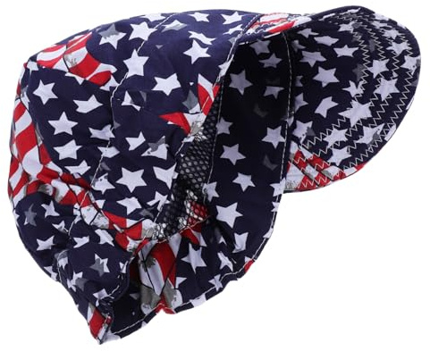 MOKKHNB Gorra de Soldadura para Hombres de Algodón con Ajuste Regulable y Protección Cabeza Adecuado para Trabajos de Soldadura Segura y Cómoda