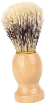 Mikinona Herren Bartbürste aus Naturhaaren Handliche Reinigungsbürste mit Holzgriff zum Stylen und Pflegen von Bart und Haar Vielseitig Einsetzbar für Friseursalons und Zuhause