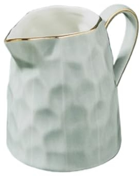 Elegant Light Luxury Ceramic Gravy Boat with Gold Edge - Versatile Sauce Pot Milk Cup & Juice Bucket for Family Dining & Entertaining - Stylish Kitchen Gravy Jug