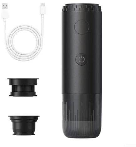 Entgoinggo Cafetière portable alimentée par USB pour faire du café lors de diverses activités mobiles (noir)