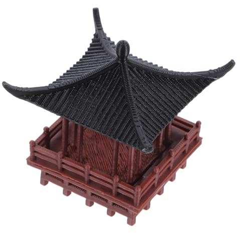 CLISPEED Pabellón Chino Retro de Micro Paisaje Decoración Artesanal Detallada para Mesa y Jardín Adorno Único de Sereno