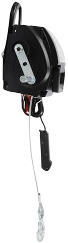 300W Seilwinde 12V Elektrisch mit Kabelfernbedienung, 2000lbs Ankerwinde Elektrisch 12V Boot, 6000lbs Seilwinde für Anhängerkupplung, 9.2m Stahlseil für Auto & Boot