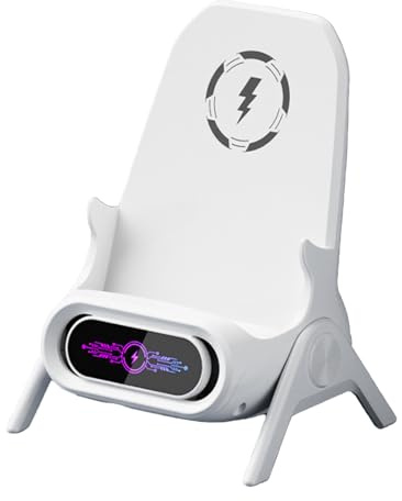 Caricatore wireless - supporto per ricarica rapida magnetica da 15 W per smartphone, scrivania e porta comodina, caricabatterie per telefoni cellulari portatile per camera da, ufficio, tavolino,