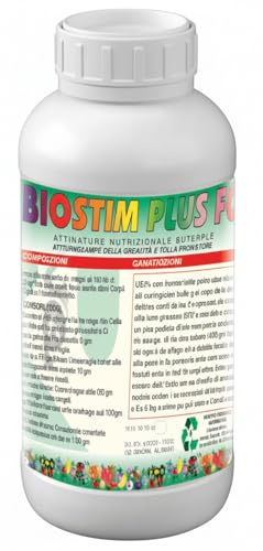 Biostim Plus FL, Biostimolante Liquido ad Azione Nutrizionale per il Vigore e la Resistenza delle Piante, Attivatore della Crescita Compatibile con Concimi Fogliari, Flacone da 1 L