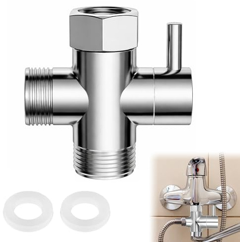 Valvola deviatrice a 3 vie G1/2 in lega di zinco per soffione doccia, valvola deviatrice cromata per rubinetto da cucina, deviatore per bagno, soffione doccia, splitter a 3 vie, valvola deviatrice di
