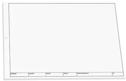 2x Block TZ Zeichenpapier A3, 50 Blatt, 150 g/m², mit Schriftfeld | Technische Zeichenblätter A3: 150 g/m², radierfest, mit Lochrand & Schriftfeld (22673)