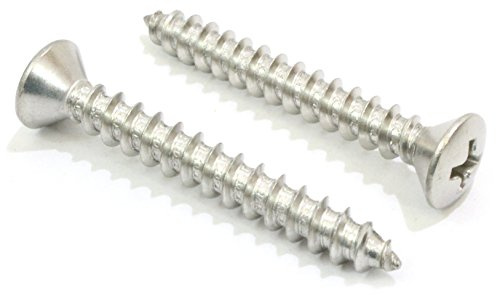 #8 x 1-1/2 Stainless Oval Head Wood Screws (100pc) 18-8 (304) Stainless Steel Choose Size & Type by Bolt Dropper