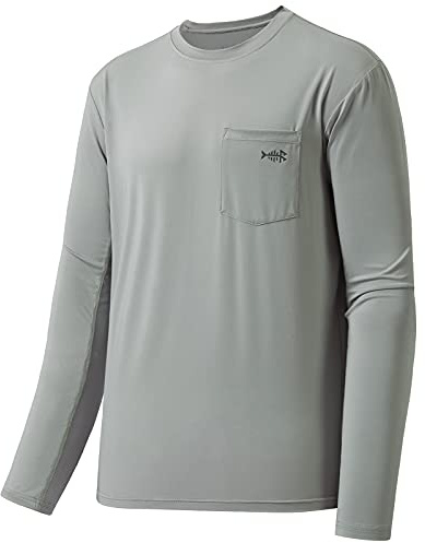 BASSDASH Camiseta de Manga Larga para Hombre UPF 50+ Performance Protección Solar UV Pesca Senderismo Camisetas Deportivas