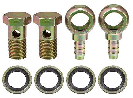 QUARKZMAN 2 Satz Auto Banjo Bolzen Schlauch Barb Fittings Adapter M18x1.5 12mm