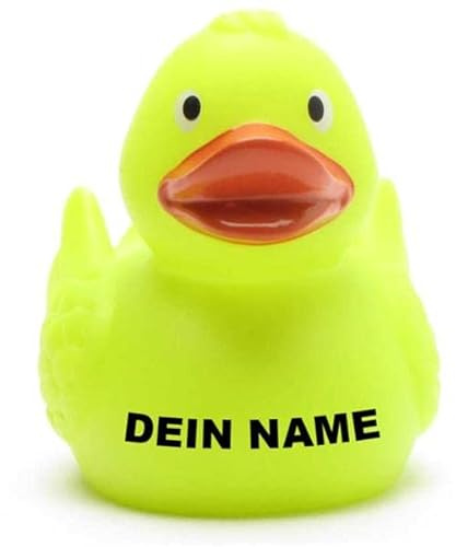 Badeente - personalisierbar (Magic Ente mit UV-Farbwechsel gelb zu grün)