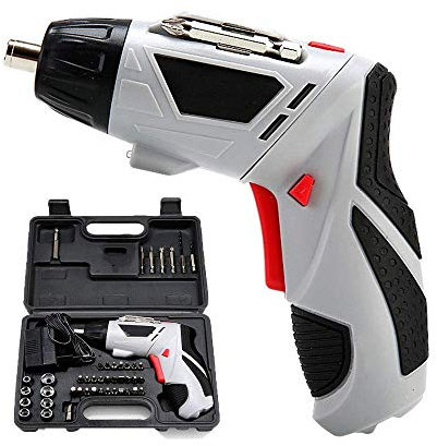 Destornillador eléctrico inalámbrico 4.8v Taladro eléctrico Juego de destornilladores eléctricos multifuncionales, iluminación LED, Mini taladro eléctrico doméstico Herramienta rotativa mult