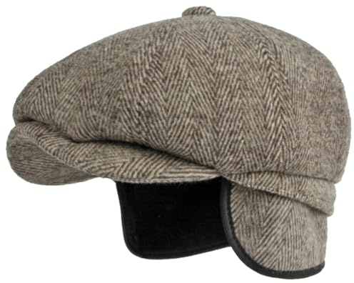 Sporty Winter Schirmmütze mit Ohrenklappen Baskenmütze Ohrenschutz Schiebermütze Herren Klassik