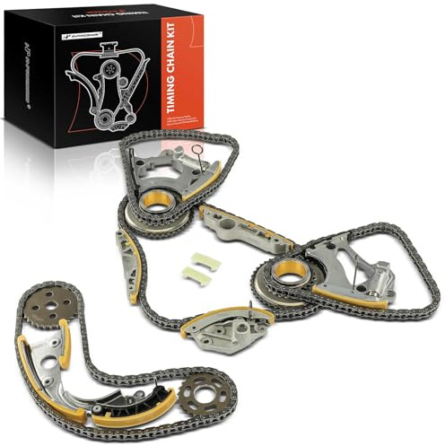 A-Premium 16PCS Engine Timing Chain Kit W/Tensioner Compatible with Audi Q5, Q7, A6, A7, A8, S4, S5, SQ5 - DOHC, V6 3.0L, Supercharged Only