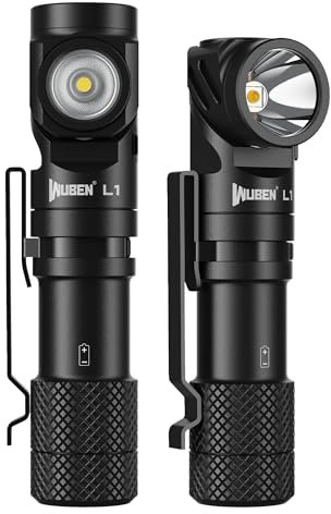 WUBEN L1 Taschenlampe Led Aufladbar, LED Taschenlampe Extrem Hell 2000 Lumen, 6 Lichtmodi Taktische Taschenlampen Mit Holster, IP67 Wasserdicht Flashlight Torch für Outdoor Camping (P9)