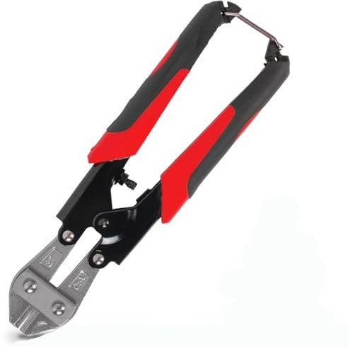GIFRAN Bolzenschneider 20,3Cm Robuster CR-V-Metalldraht-Kabelschneider Mit Ergonomischem Gummigriff Drahtschneider Und Sicherer Verriegelung Federschere for Ketten Vorhängeschlösser,Maschendrahtzäune