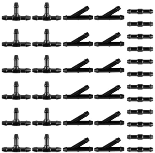 36 Stück Auto Schlauchverbinder, 6mm Auto Schlauchverbinder Gerade T-Stück Y-Stück, Universal Scheibenwaschanlage Verbinder, Wischwasserschlauch Reparatuset