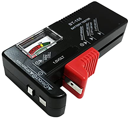 Batteriekapazitätstester, Leicht, Kompakt, Tragbar, Testet Verschiedene Standard- und Wiederaufladbare Batterien für den Heimgebrauch, Schwarzes ABS-Material