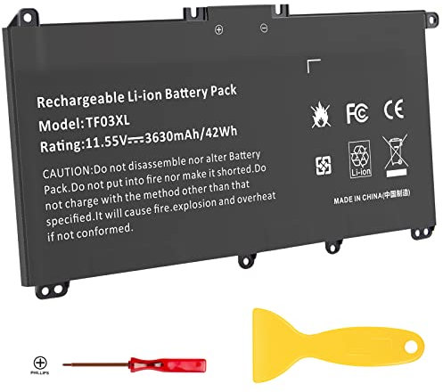 ASUNCELL 11.55V/42Wh TF03XL Laptop Battery for HP Pavilion 14-BF 14-BK 14-BP 14-BF 15-CC 15-CD 15-CK 17-AR050WM17-AR007CA 17-AR050WM TF03XL TF03041 TF03041XL HSTNN-LB7J HSTNN-LB7X