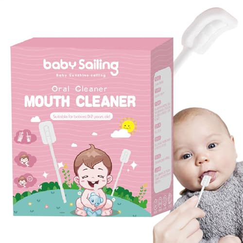 Zungengaze-Reiniger – Mundgaze-Zahnfleischreiniger, tragbarer Mund-Gaze-Zahnfleischreiniger, flexible Zahnbürste, Zungenreiniger für die Zunge, Mund und Zahnpflege des Babys