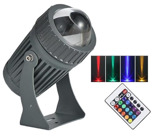 Luce A Fascio LED - Proiettori A Fascio Stretto Da 10 W, RGB Con Faretto Rotante Con Telecomando, Faretti Per Illuminazione Remota Impermeabili IP67, Luci Con Angolo Del Fascio Regolabile(RGB,12v)