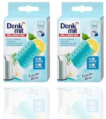 Mülleimer-Deo Frische Brise, 2er Pack, Duftplättchen für 4 Wochen