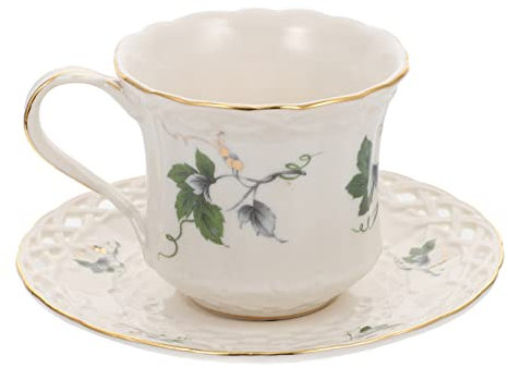 Cabilock Juego De Tazas Cerámicas Té y Café Taza De Cerámica Decorativa Set De 4
